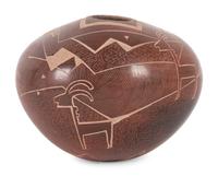 Sgraffito Jar, with Pronghorn Deer
