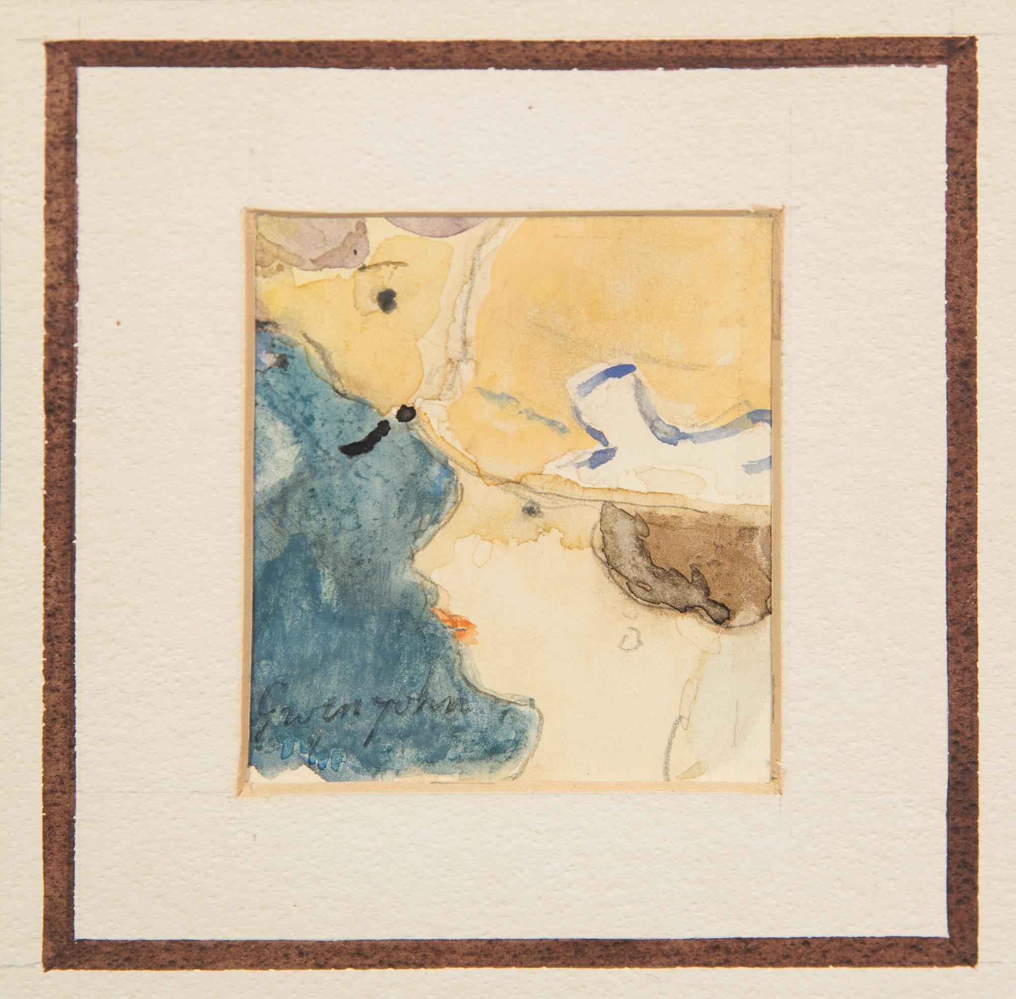 Gwen John, (British, 1876-1939), Profile of Lady in Yellow Hat