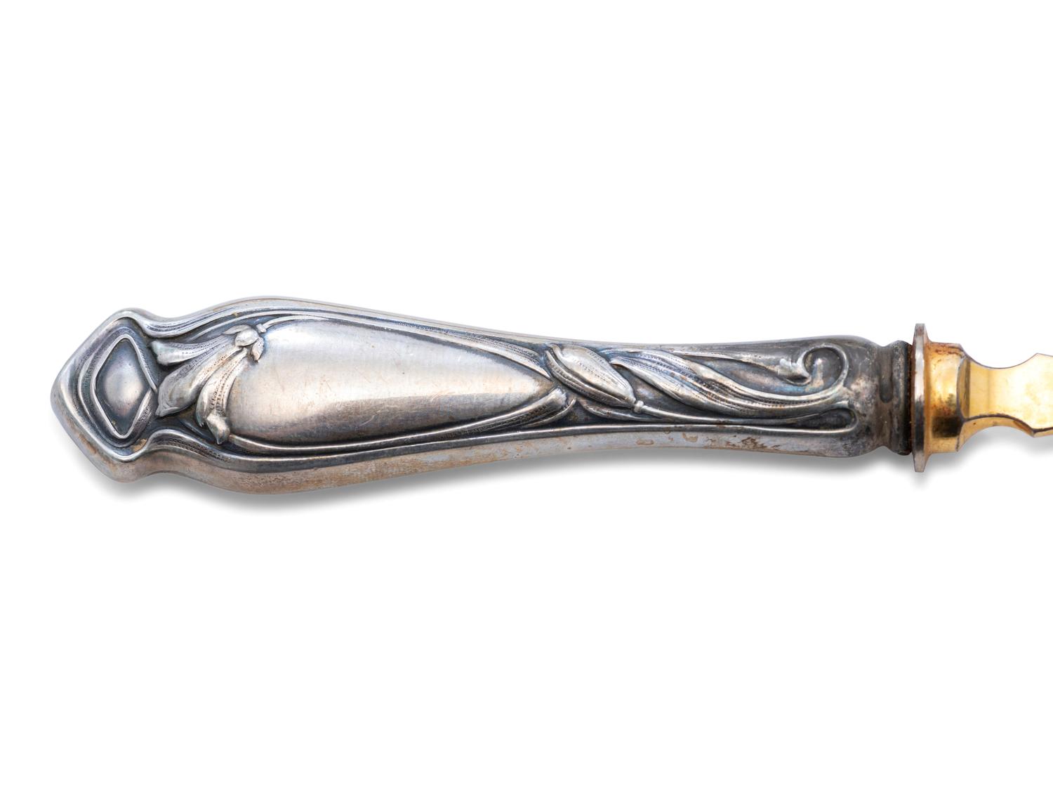 A Cased German Silver Fish Service