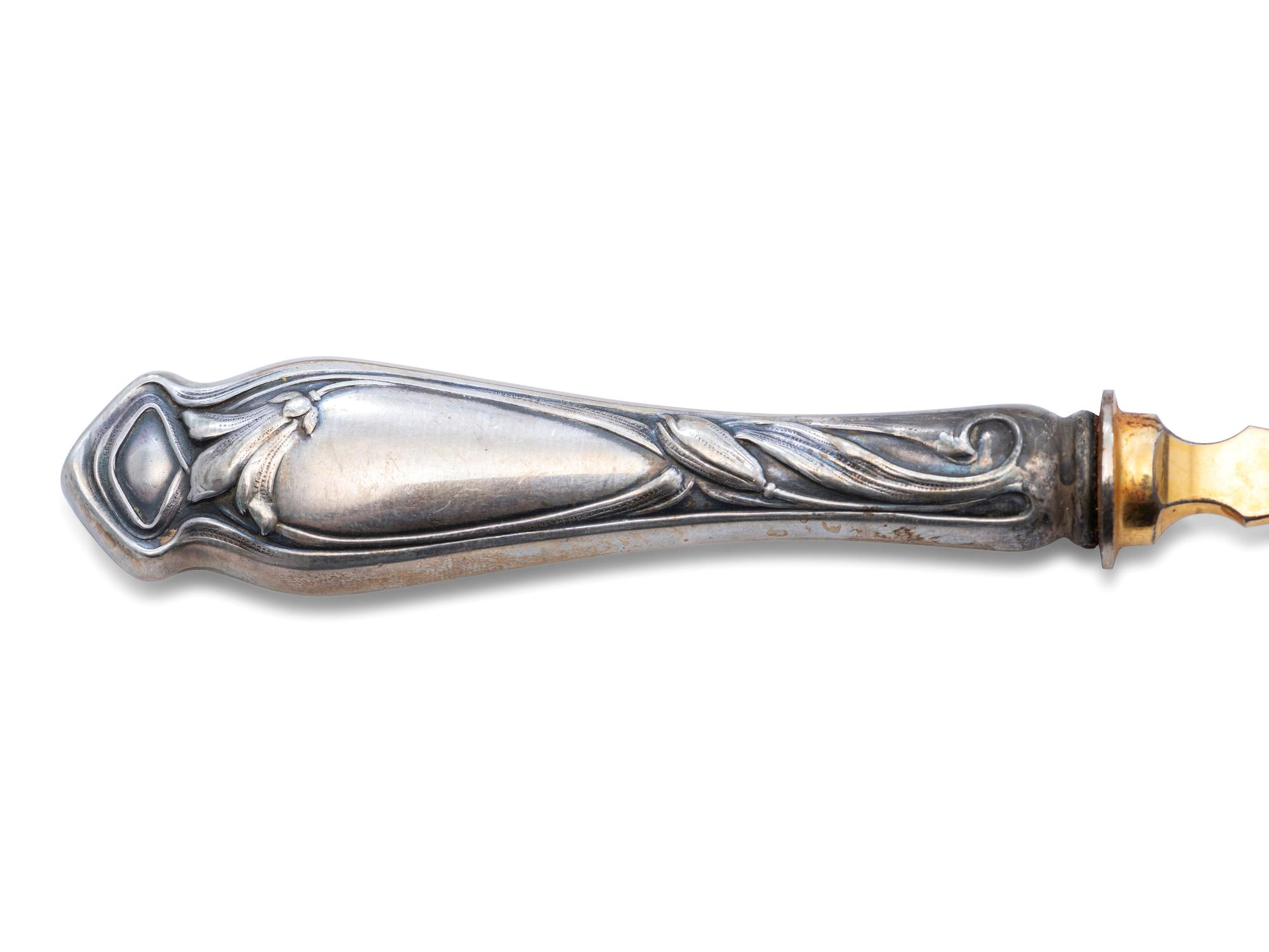 A Cased German Silver Fish Service