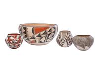 Collection of Acoma Pottery Jars