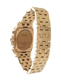 CARTIER, 18K YELLOW GOLD AND DIAMOND 'SANTOS DEMOISELLE' WRISTWATCH