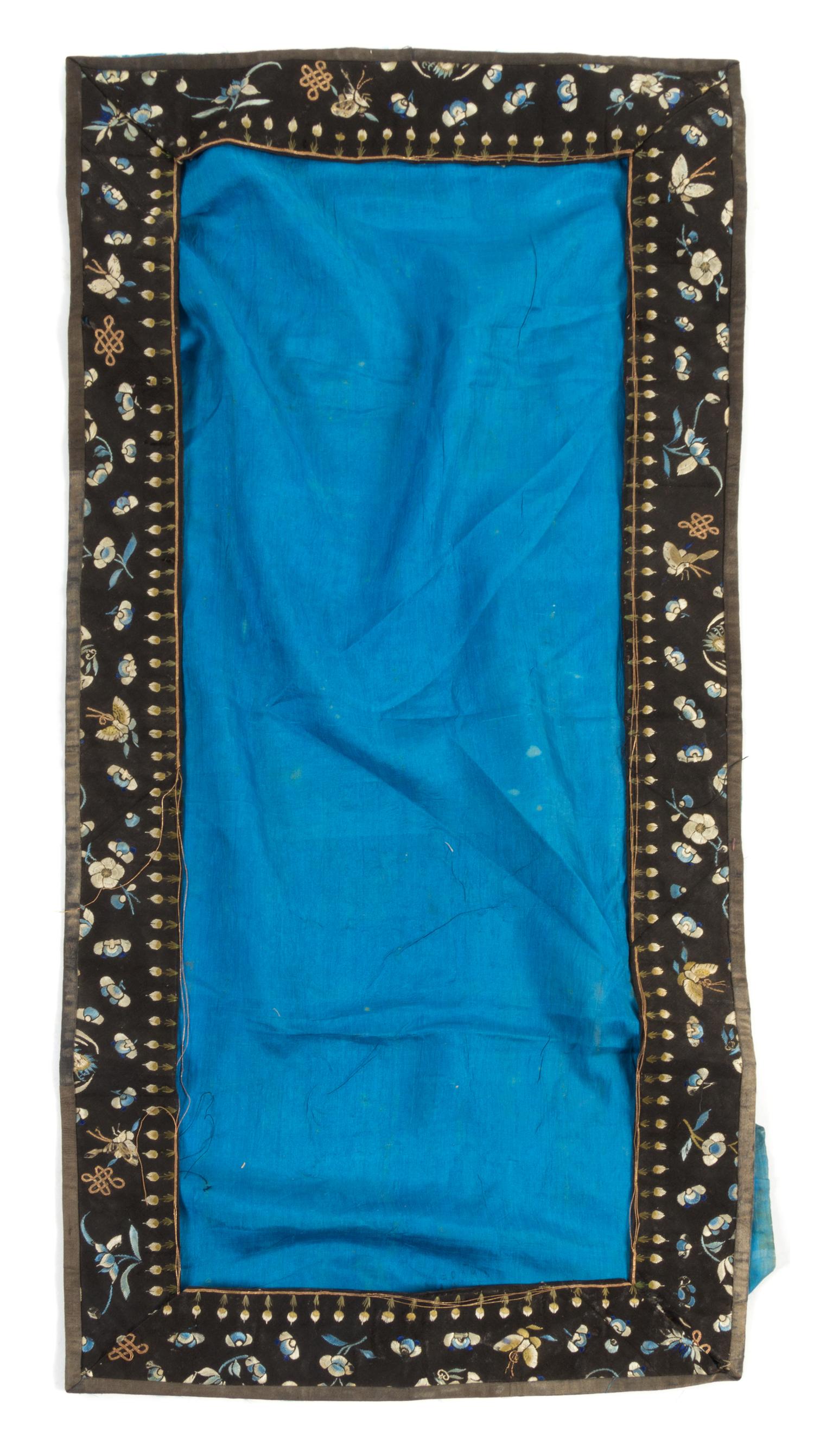 Eleven Chinese Embroidered Silk Panels Length of longest 31 inches. — LATE QING DYNASTY