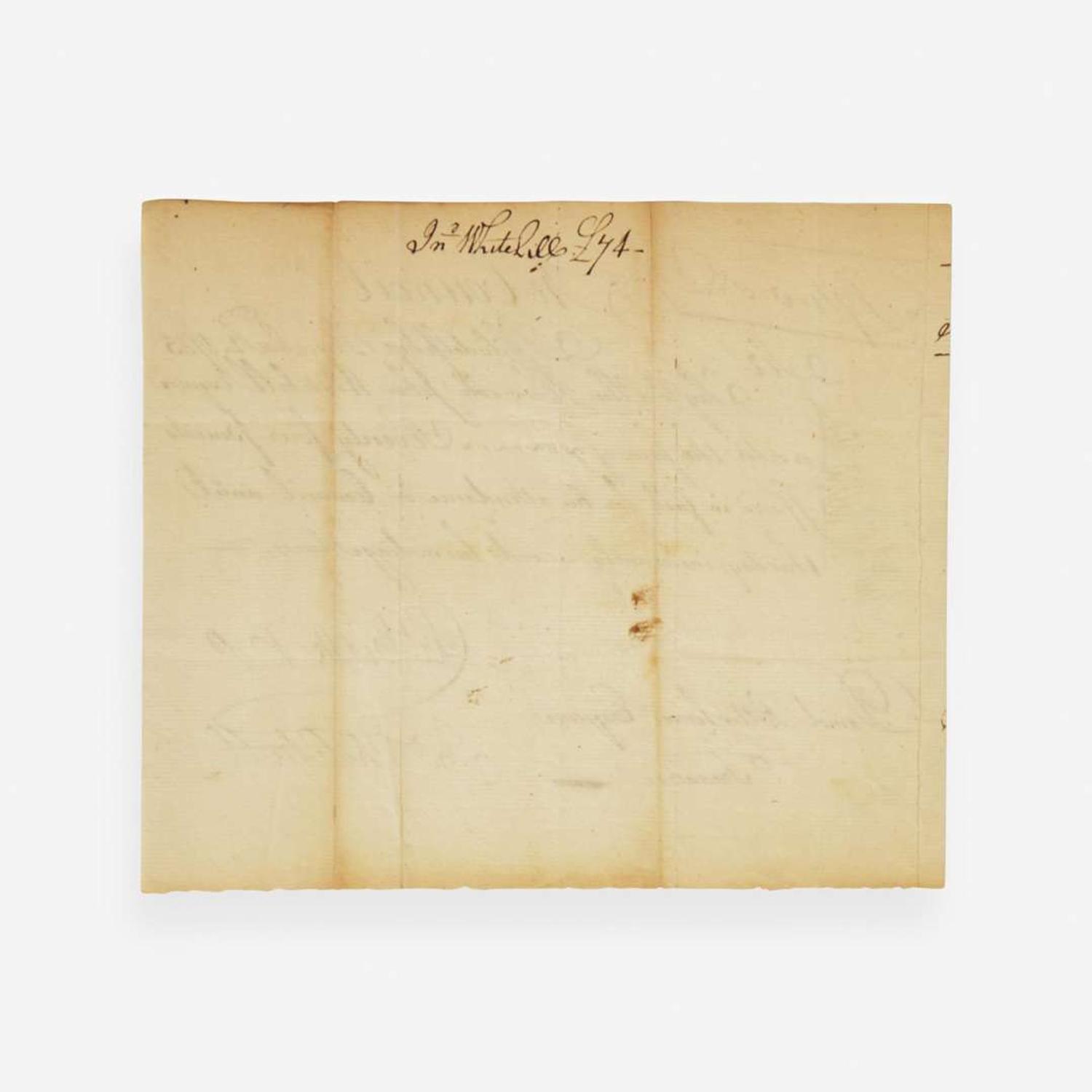 [Americana] Biddle, Charles, and David Rittenhouse Manuscript Document, signed