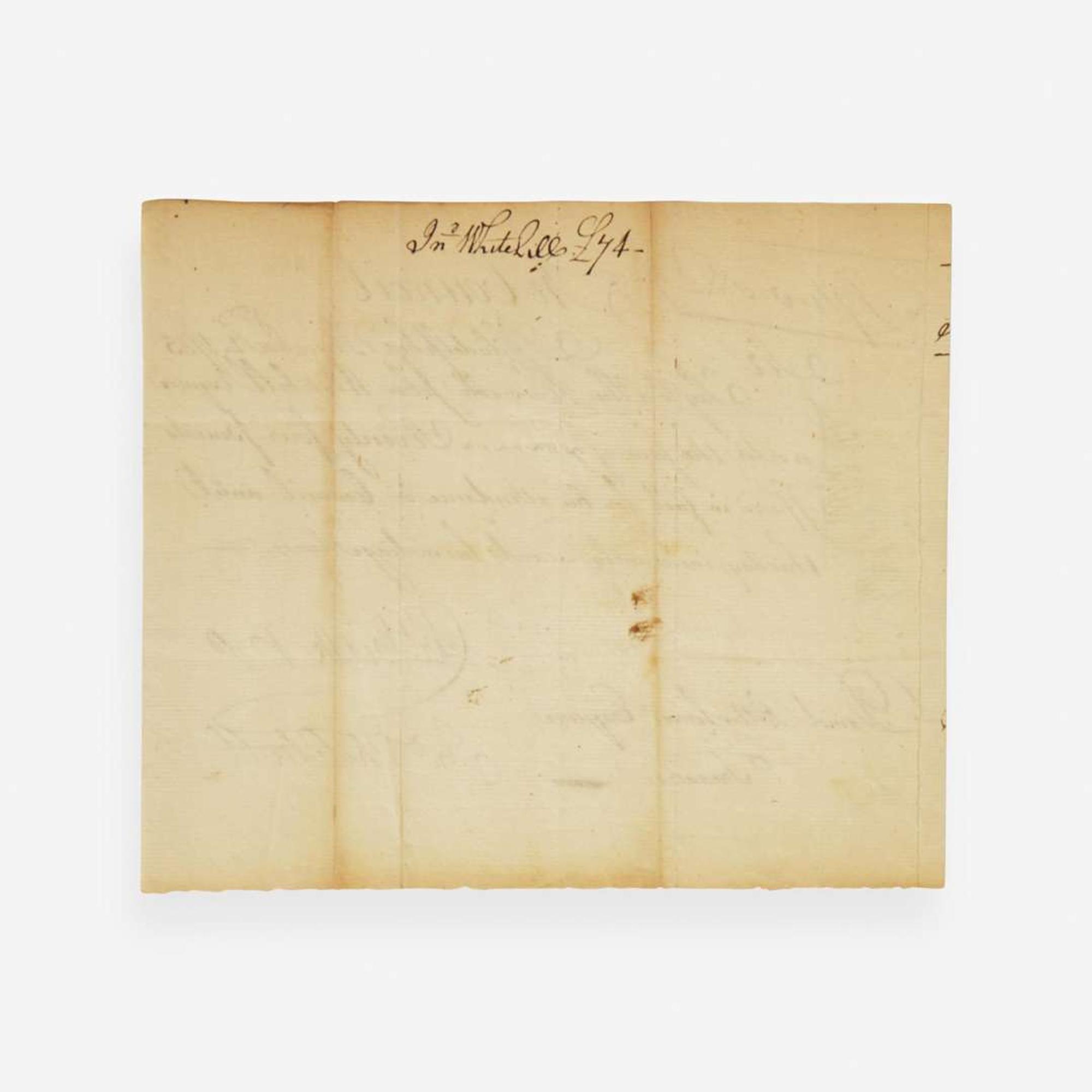 [Americana] Biddle, Charles, and David Rittenhouse Manuscript Document, signed