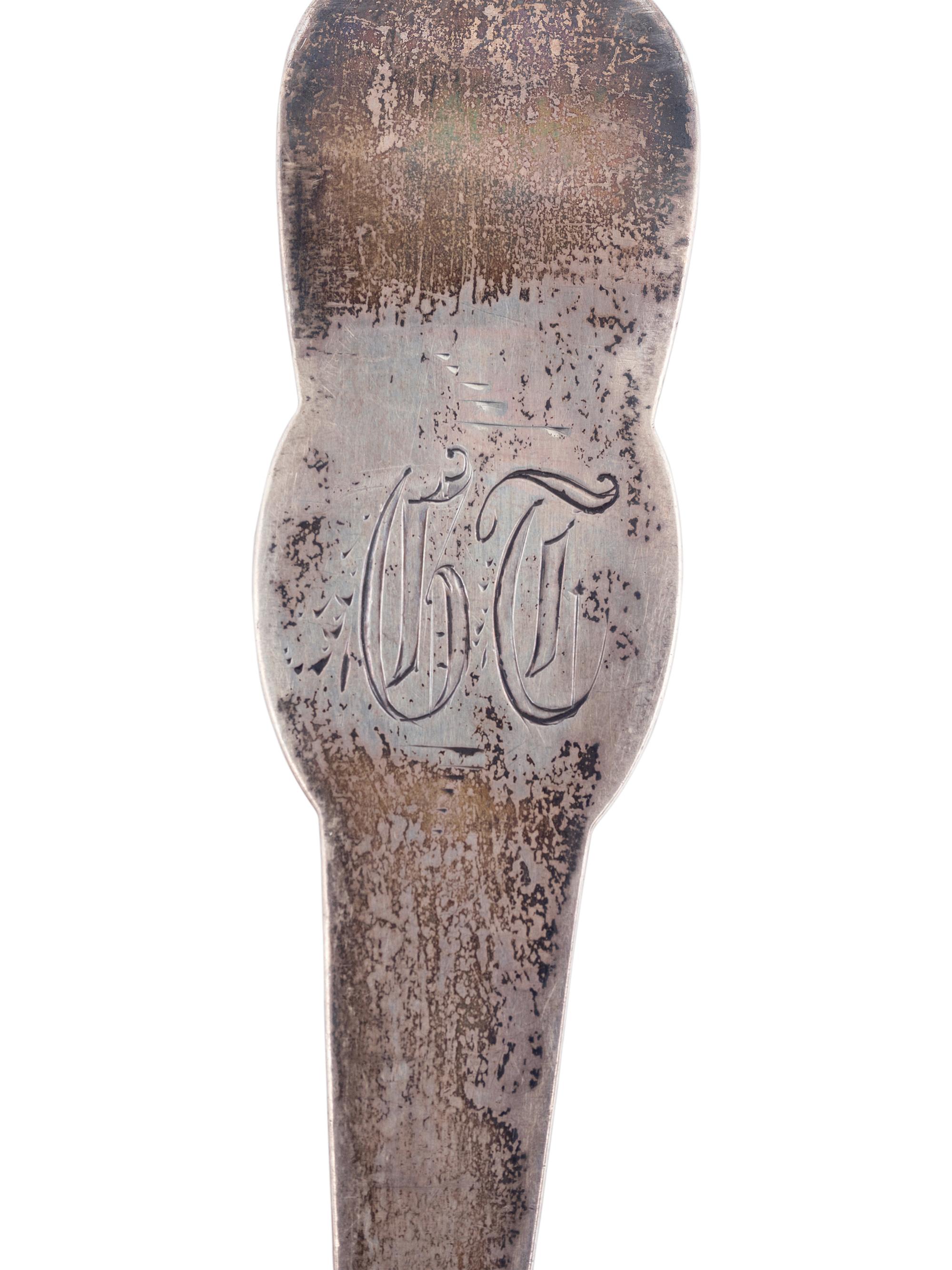 An American Coin Silver Spiral-Twist Punch Server