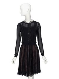 Christian Dior by John Galliano , Lace-Trim Knit Dress & Cardigan
