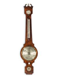 An English Mahogany Wheel Barometer