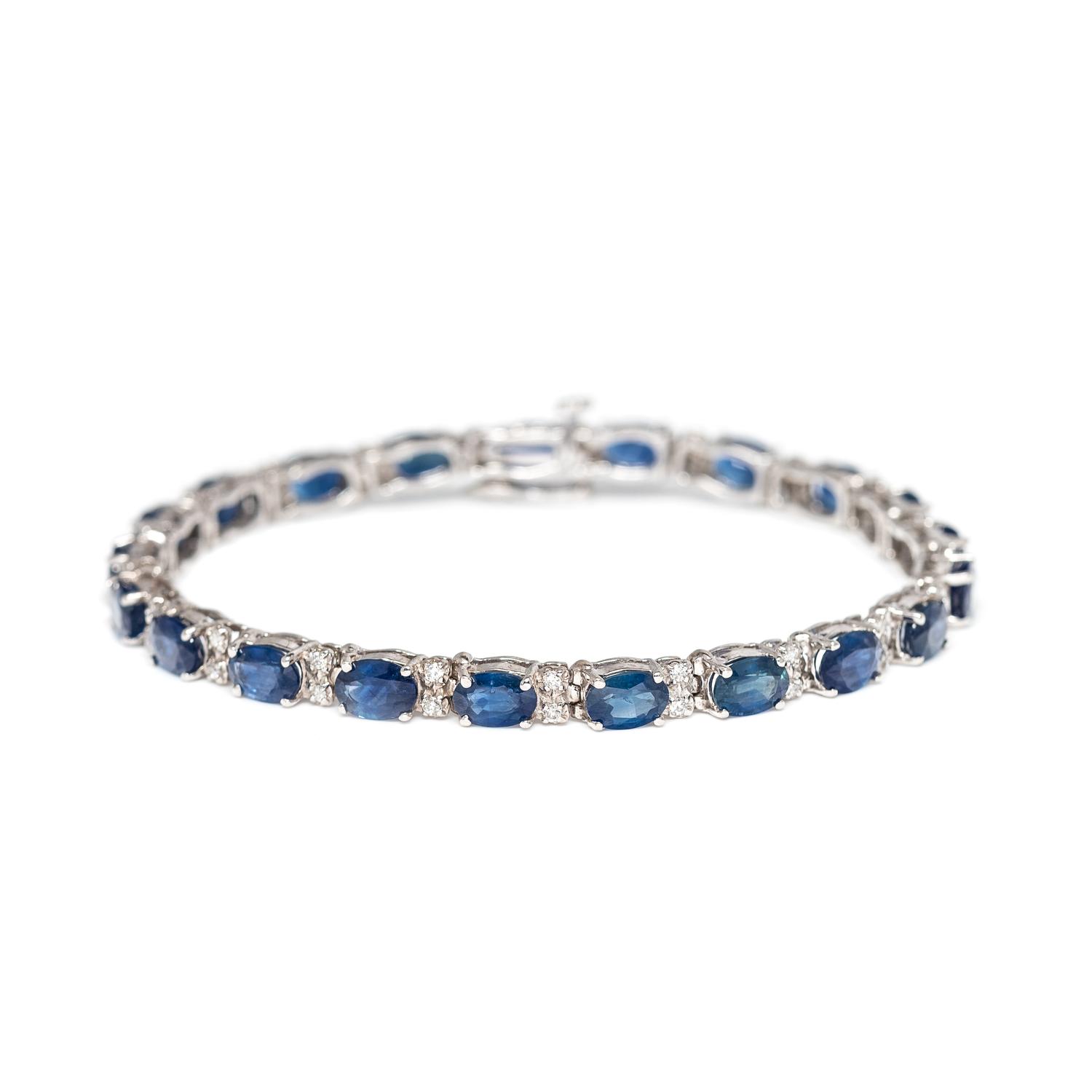 SAPPHIRE AND DIAMOND BRACELET