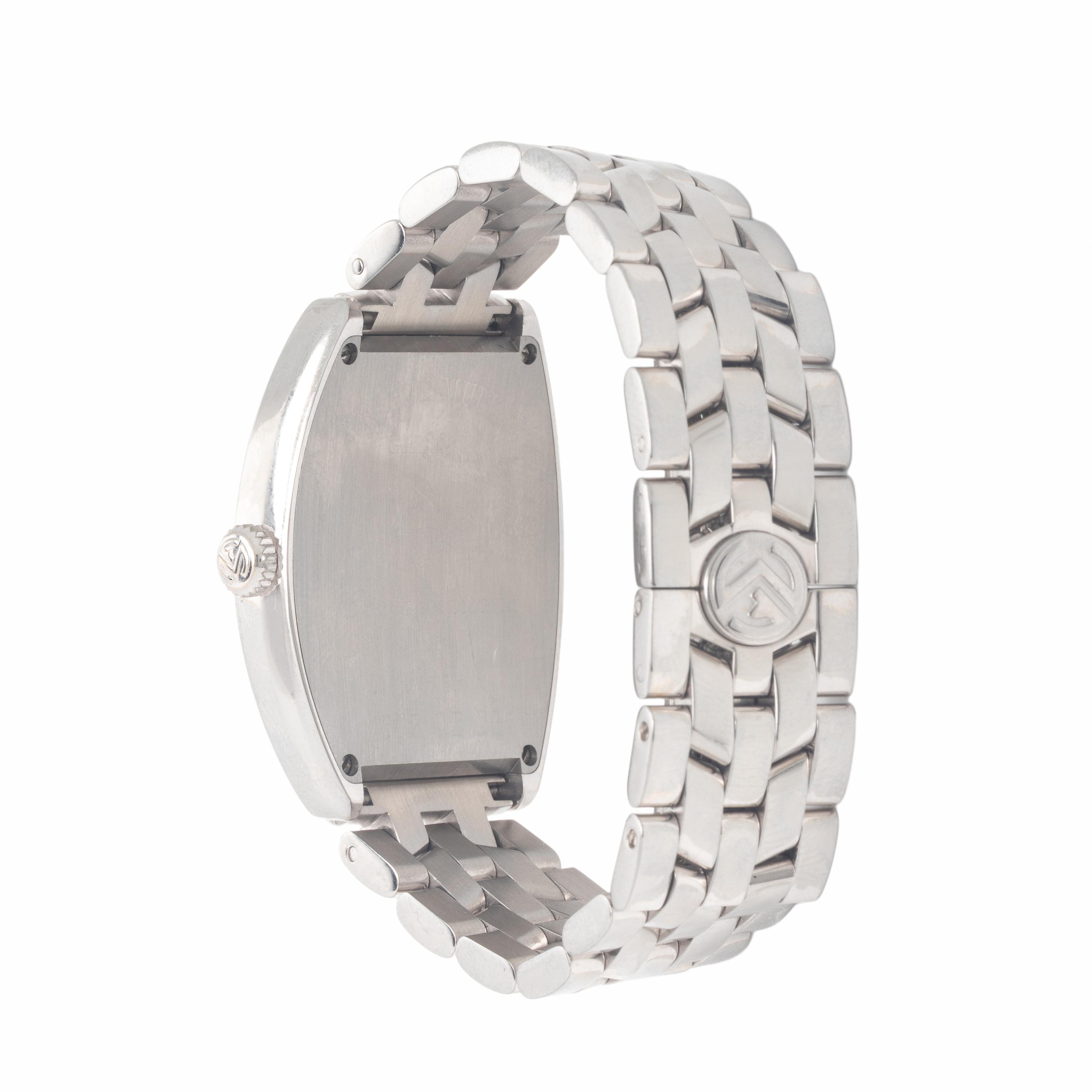 Franck Muller, Ref. 7502, Stainless Steel 'Cintrée Curvex' Watch with Diamond Bezel, with Box and Papers