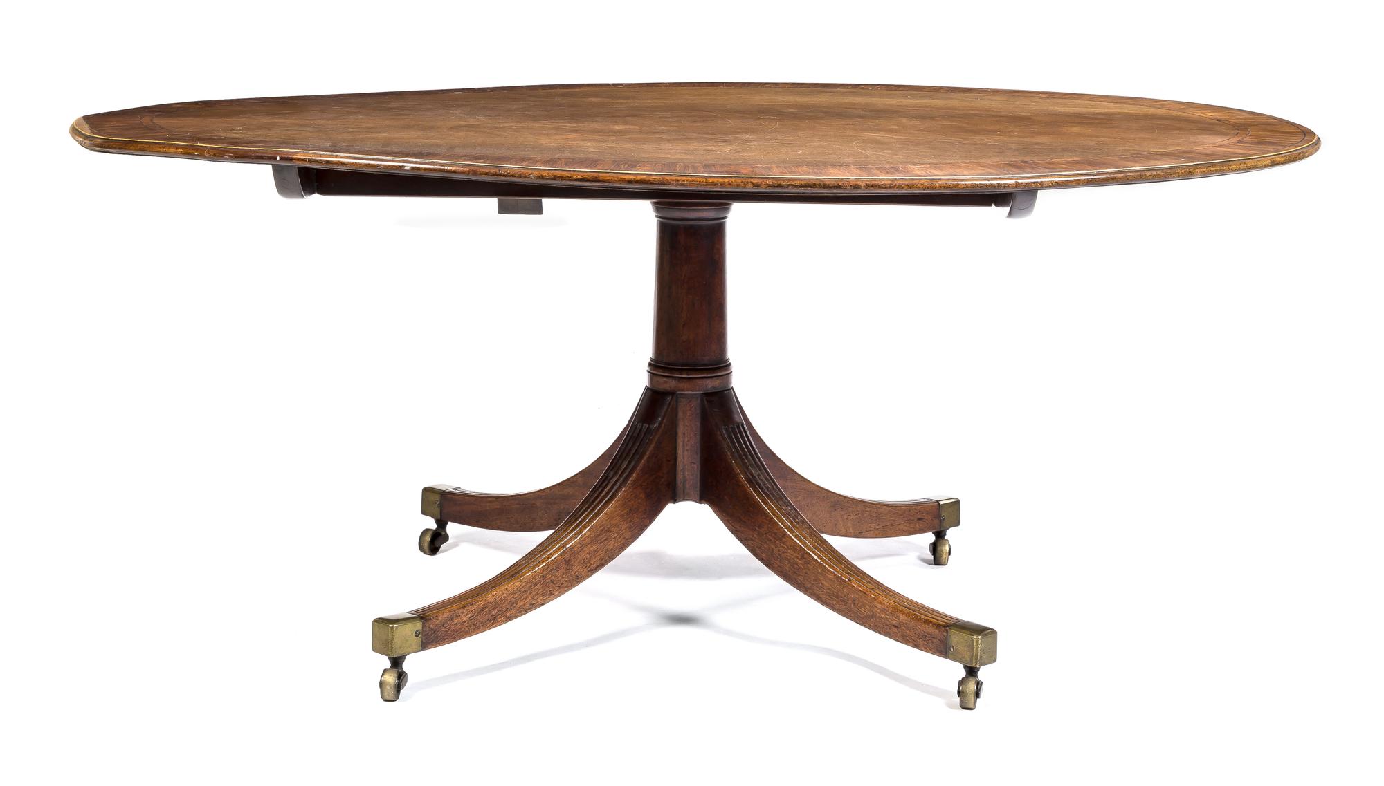 A George III Mahogany Breakfast Table Height 28 x width 64 1/4 x depth 46 inches. — 19TH CENTURY