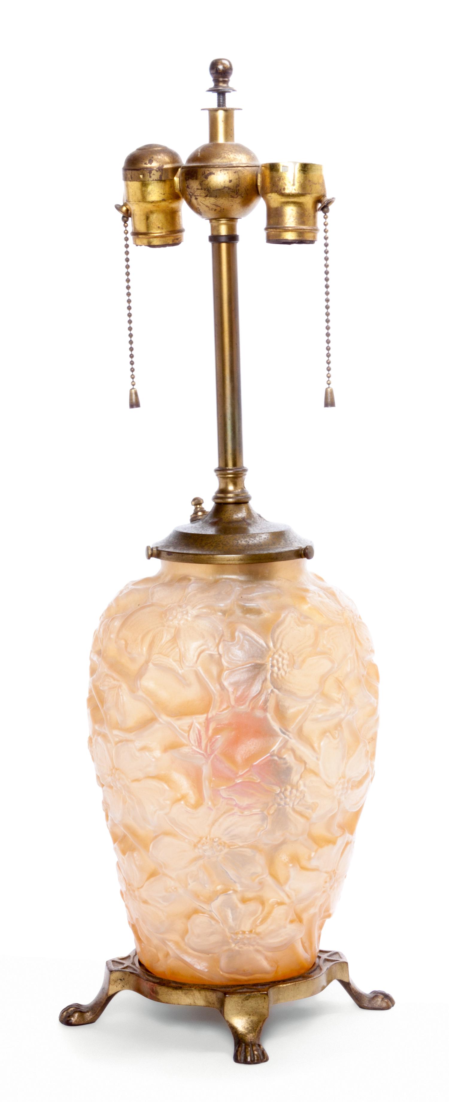 A Phoenix or Consolidated Glass Vase Height of vase 9 1/2 inches.
