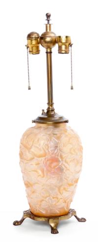 A Phoenix or Consolidated Glass Vase Height of vase 9 1/2 inches.