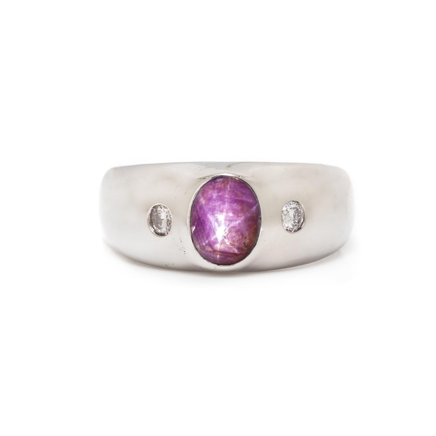 STAR RUBY AND DIAMOND RING