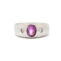 STAR RUBY AND DIAMOND RING
