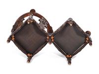 A Renaissance Revival Walnut Tete-A-Tete
