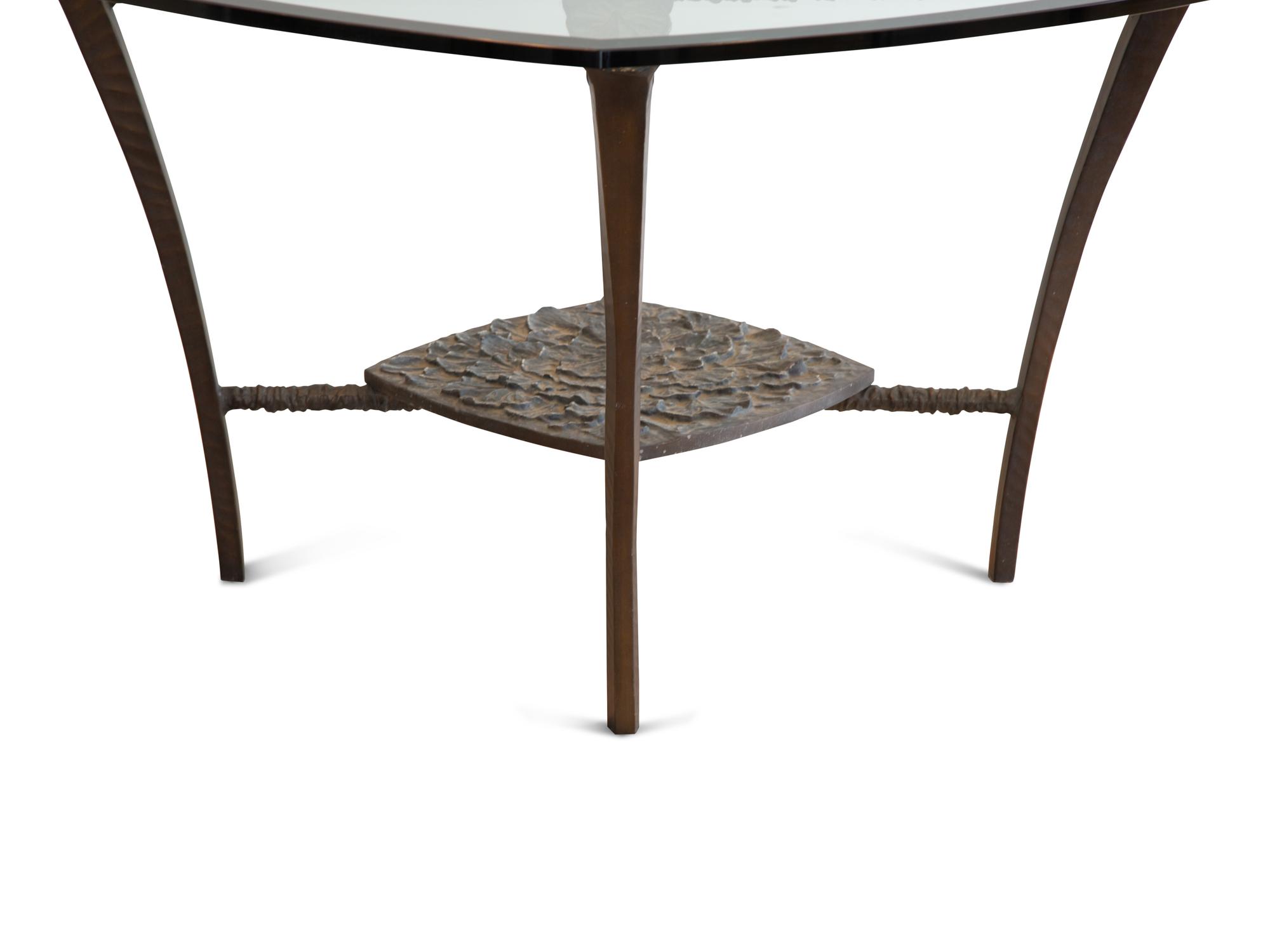 A Suite of Michael Taylor Arcadia Patinated Aluminum Outdoor Dining Furniture