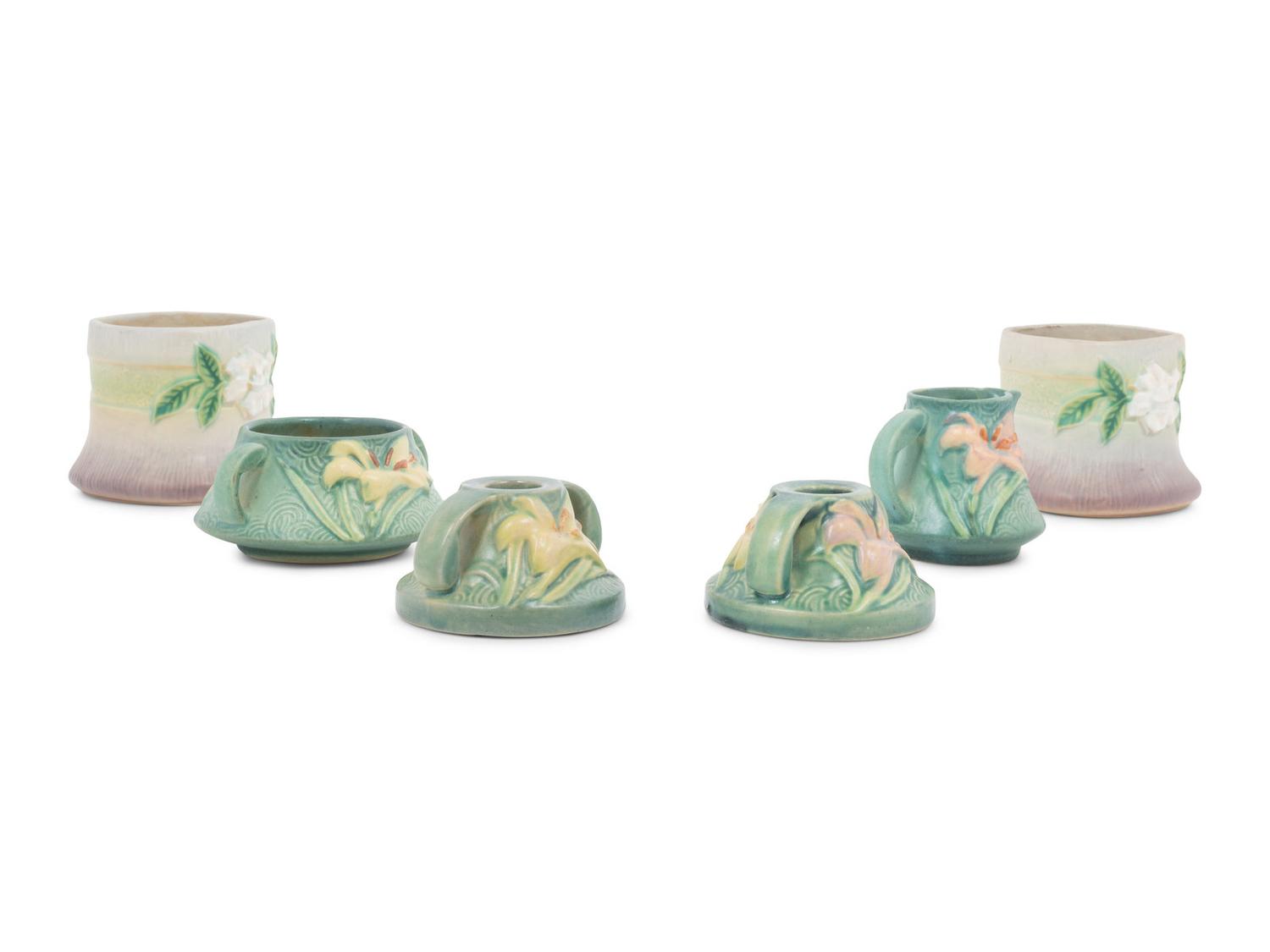 Seventeen Roseville Pottery Articles