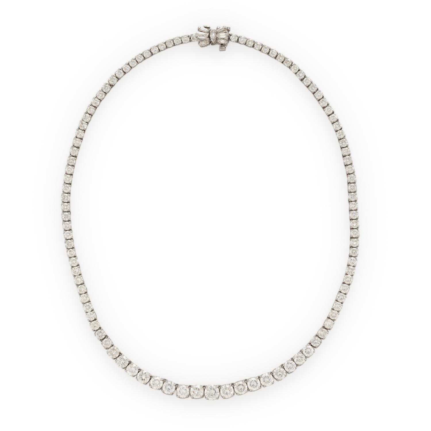 DIAMOND AND PLATINUM RIVIÈRE NECKLACE
