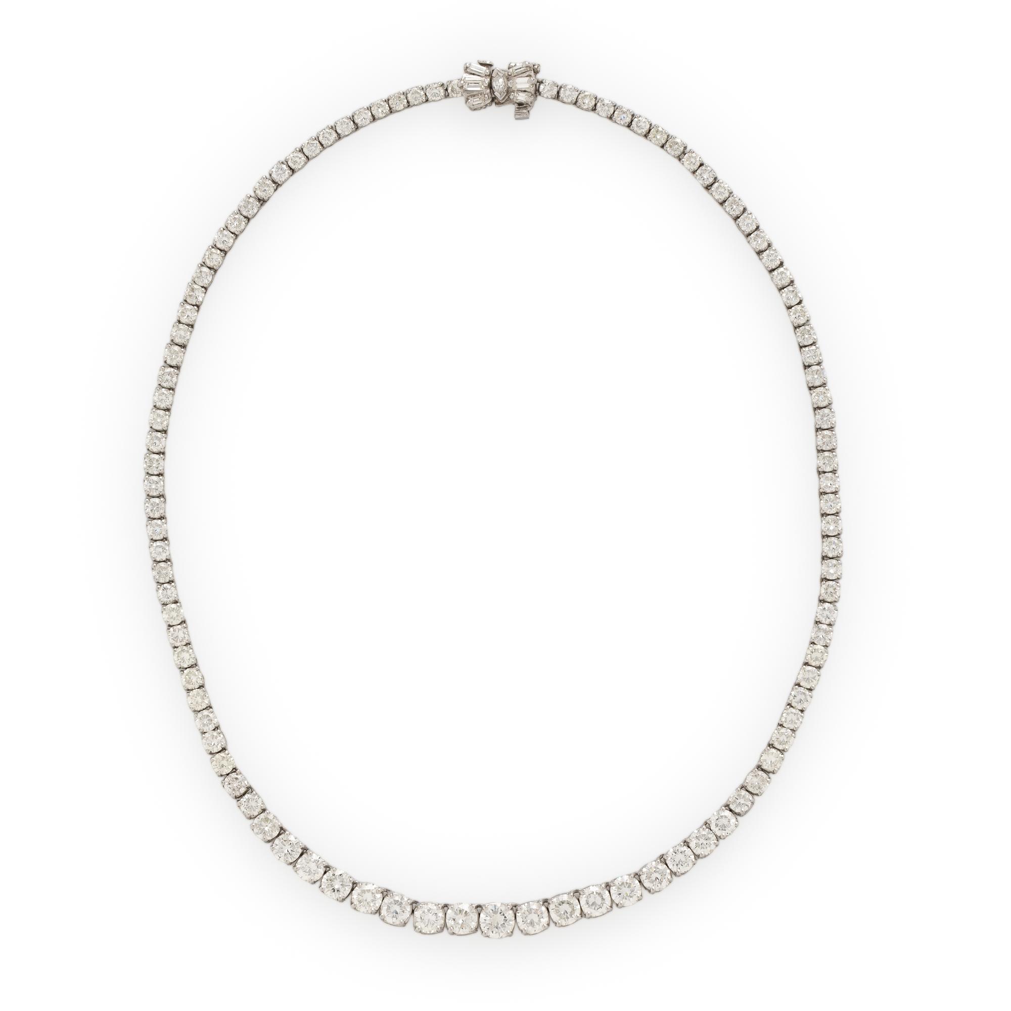 DIAMOND AND PLATINUM RIVIÈRE NECKLACE