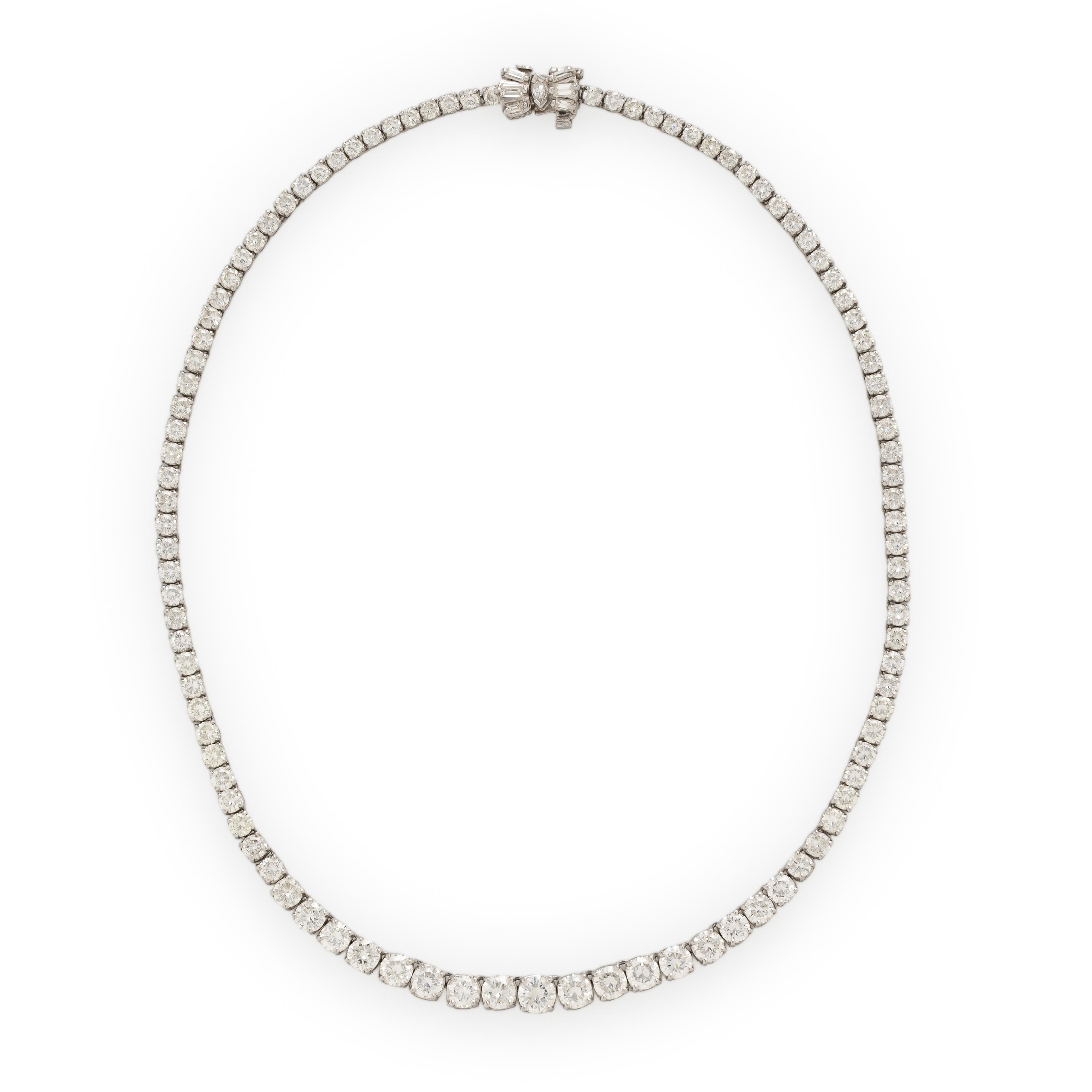 DIAMOND AND PLATINUM RIVIÈRE NECKLACE