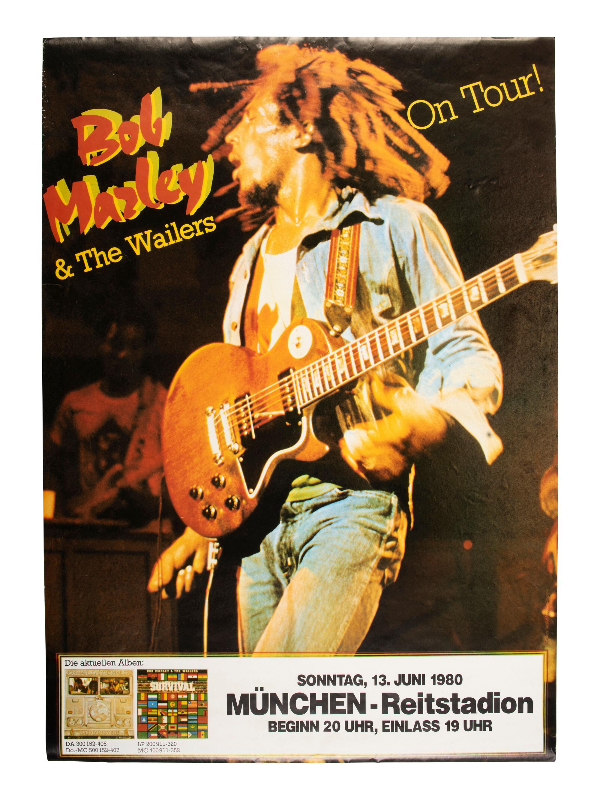[MUSIC]. A group of 2 Bob Marley posters, comprising: