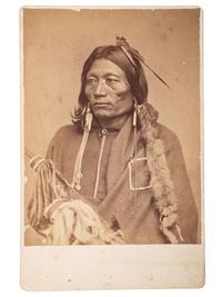 [NATIVE AMERICANS]. SOULE, William S. (1836-1908), photographer. A group of 2 cabinet cards, incl. early portrait of Big Tree. Fort Sill, Indian Territory: ca 1867-1870s.