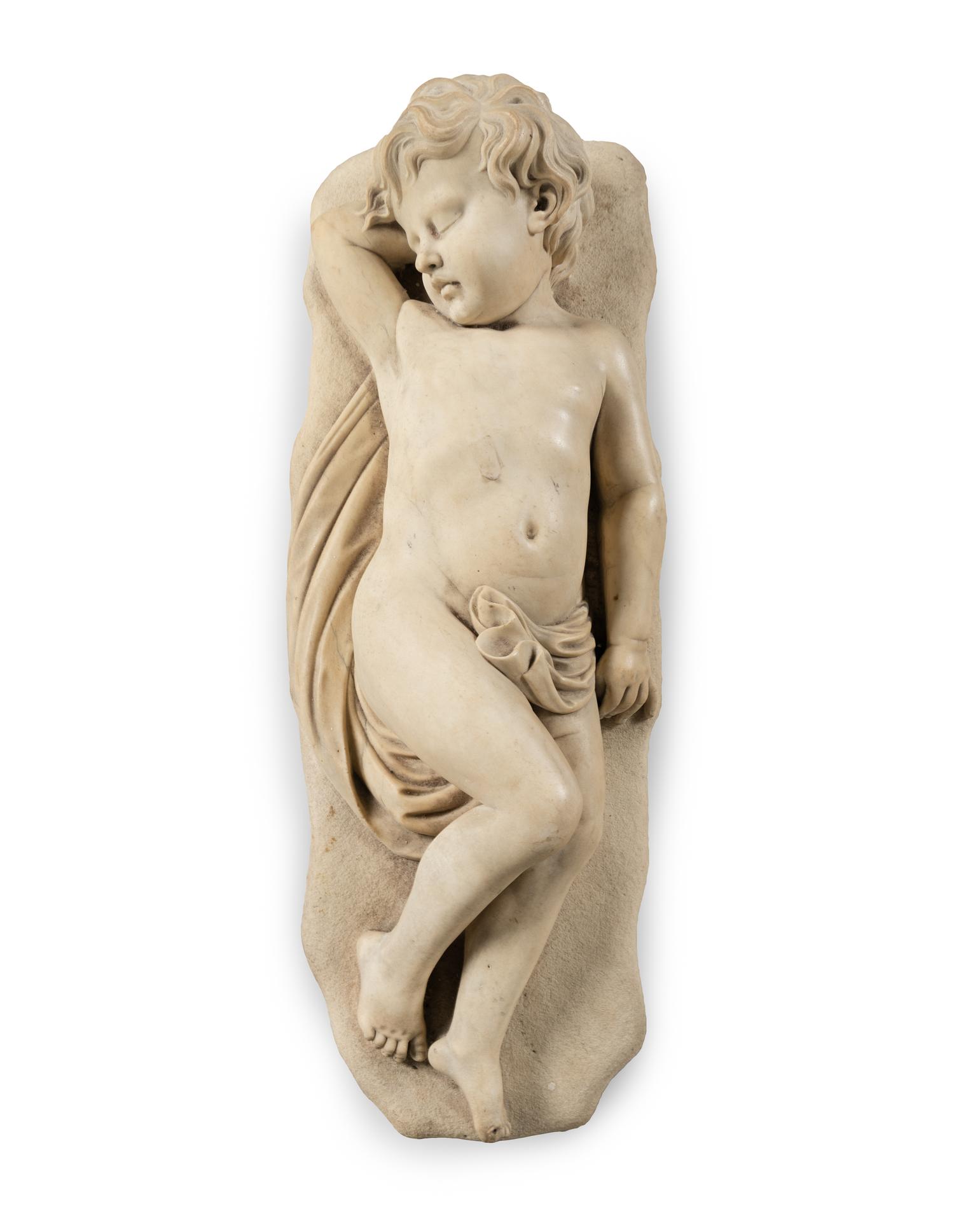 Two Large Composition Sculptures of Putti