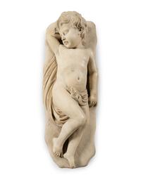 Two Large Composition Sculptures of Putti