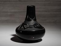Carved Blackware Pottery Vase, with Avanyu