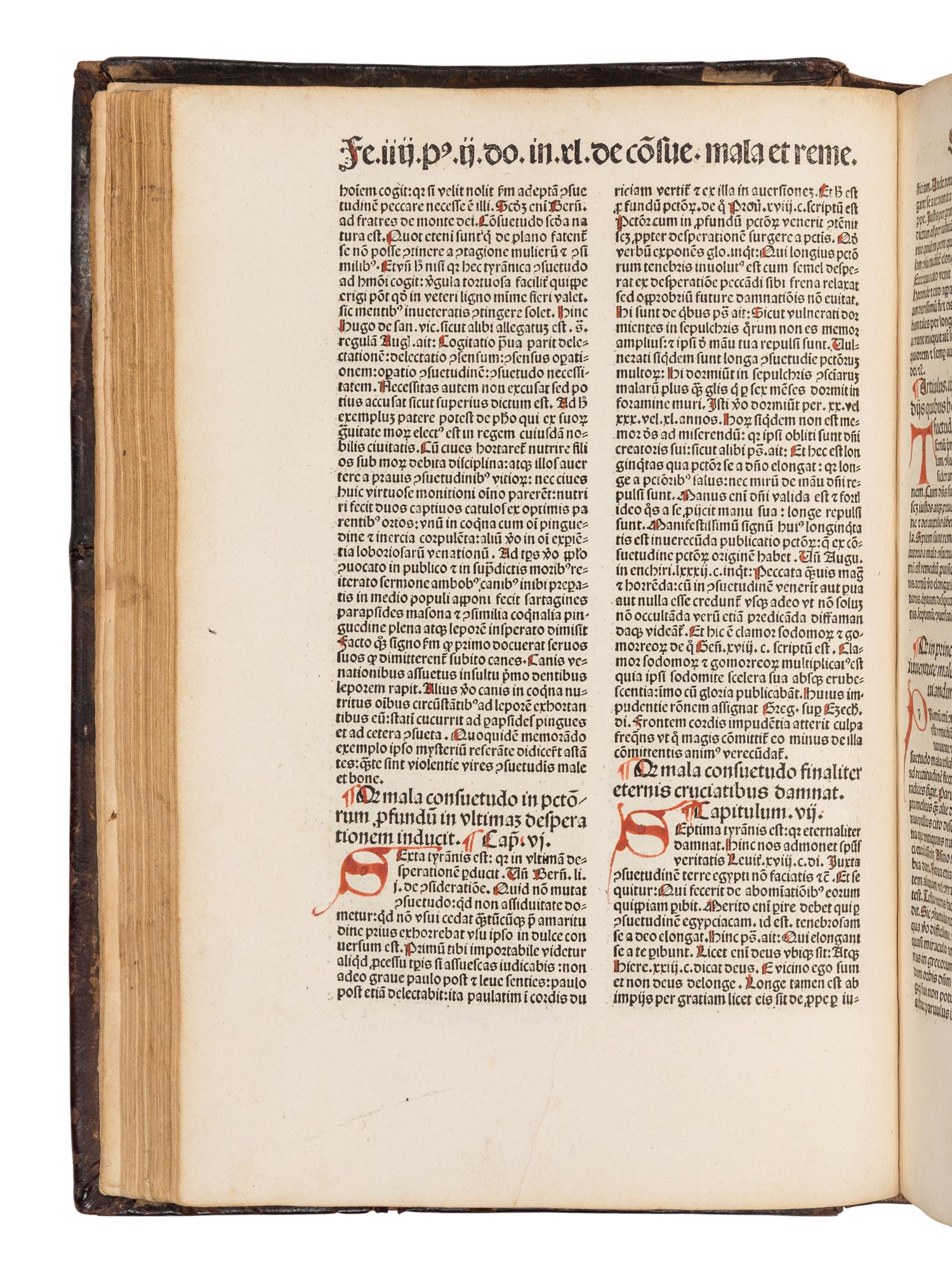 BERNARDINUS SENENSIS, Saint (1380-1444). Quadragesimale de christiana religione . [Basel: Johann Amerbach, not after 1489].