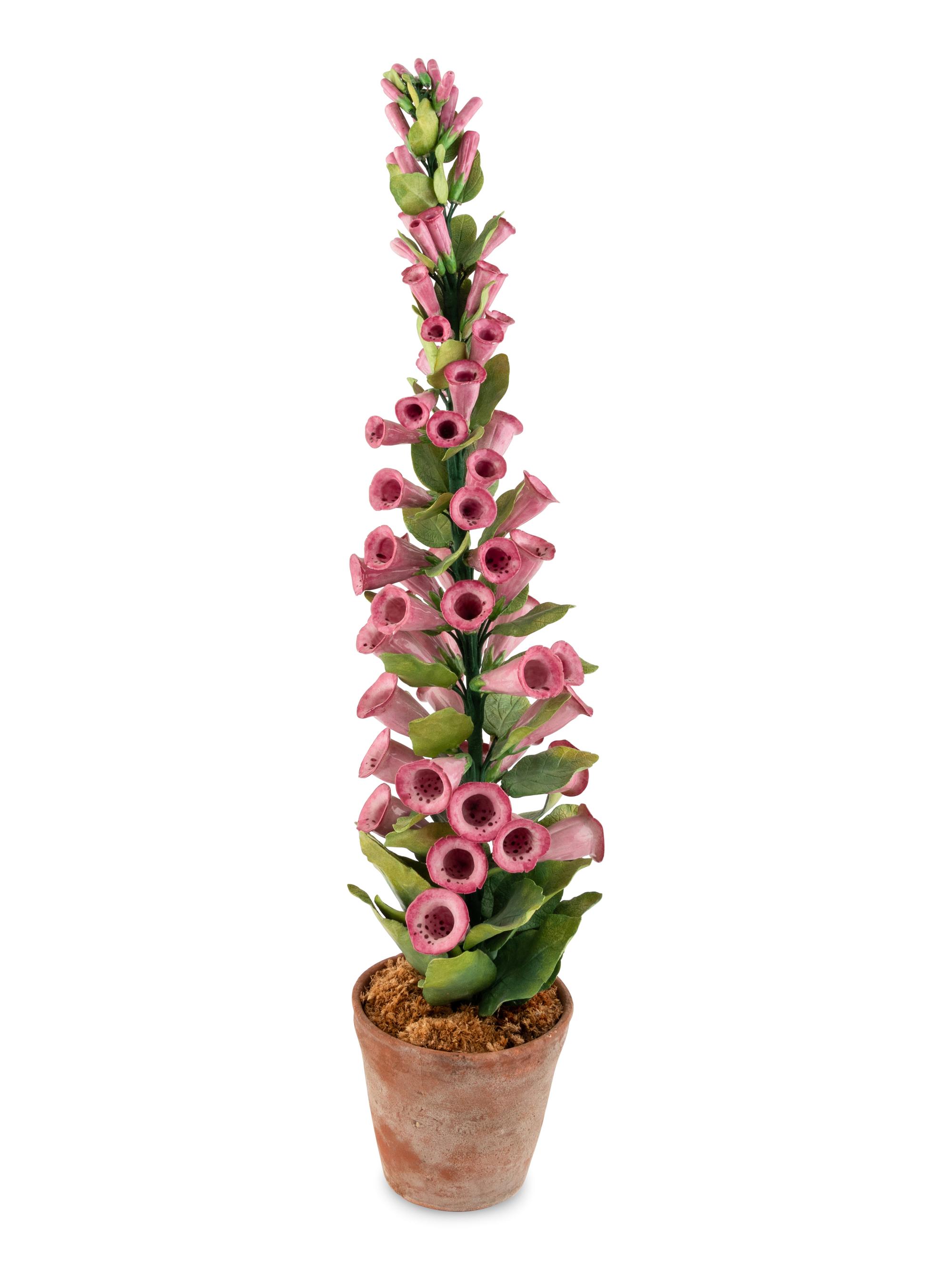 A Group of Tole and Porcelain Models of Flowers