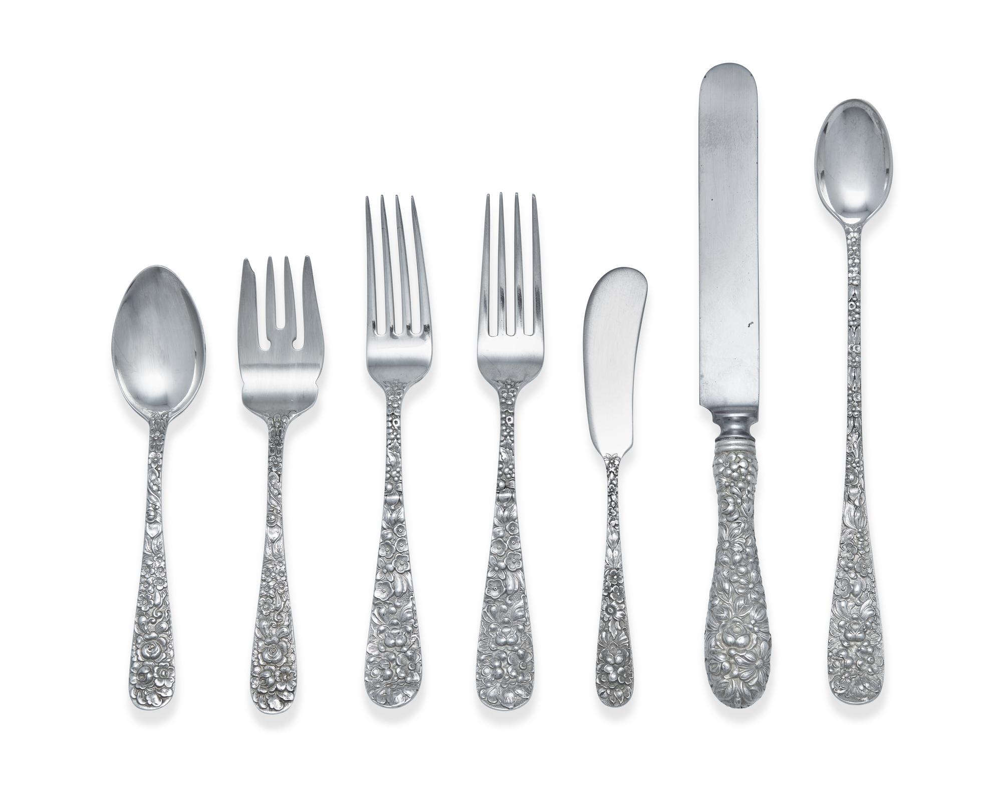 An American Silver Assembled Flatware Service
