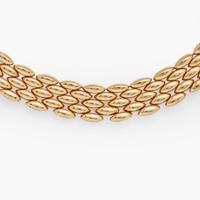 A 14K Yellow Gold Panther-Link Necklace