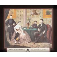 A President Lincoln and Family Circle Lithograph