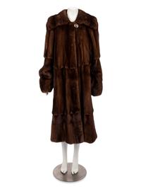 Birger Christensen Mink Fur Coat, 1990-2000s