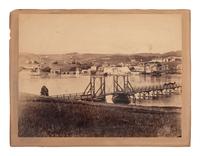 [TRANSPORTATION]. 4 photographs, incl. railroad and steamship views.
