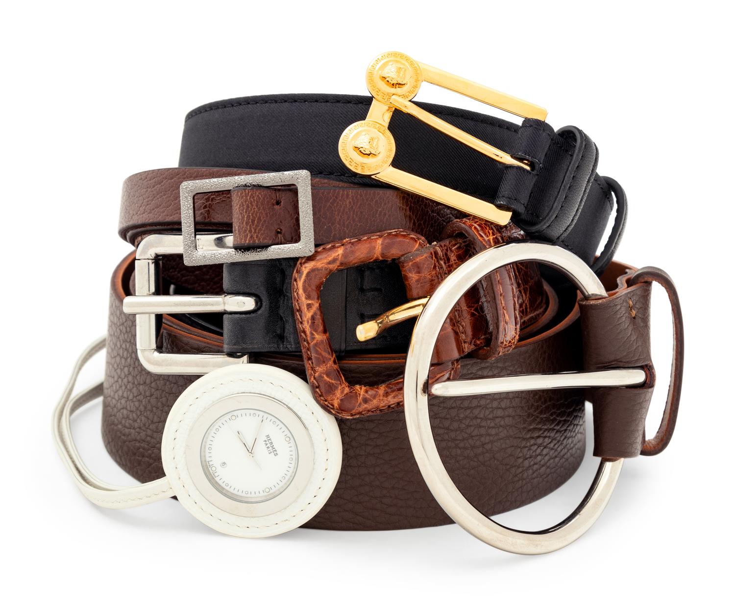 Five Designer Belts and One Watch