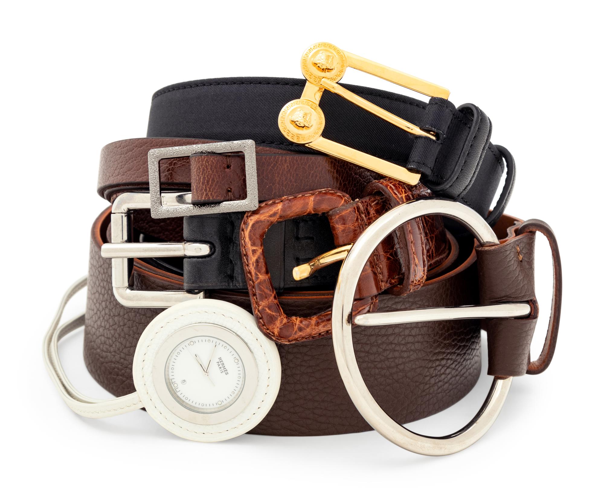 Five Designer Belts and One Watch