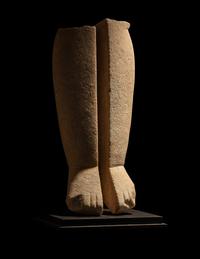 A Cycladic Marble Pair of Legs from an Idol