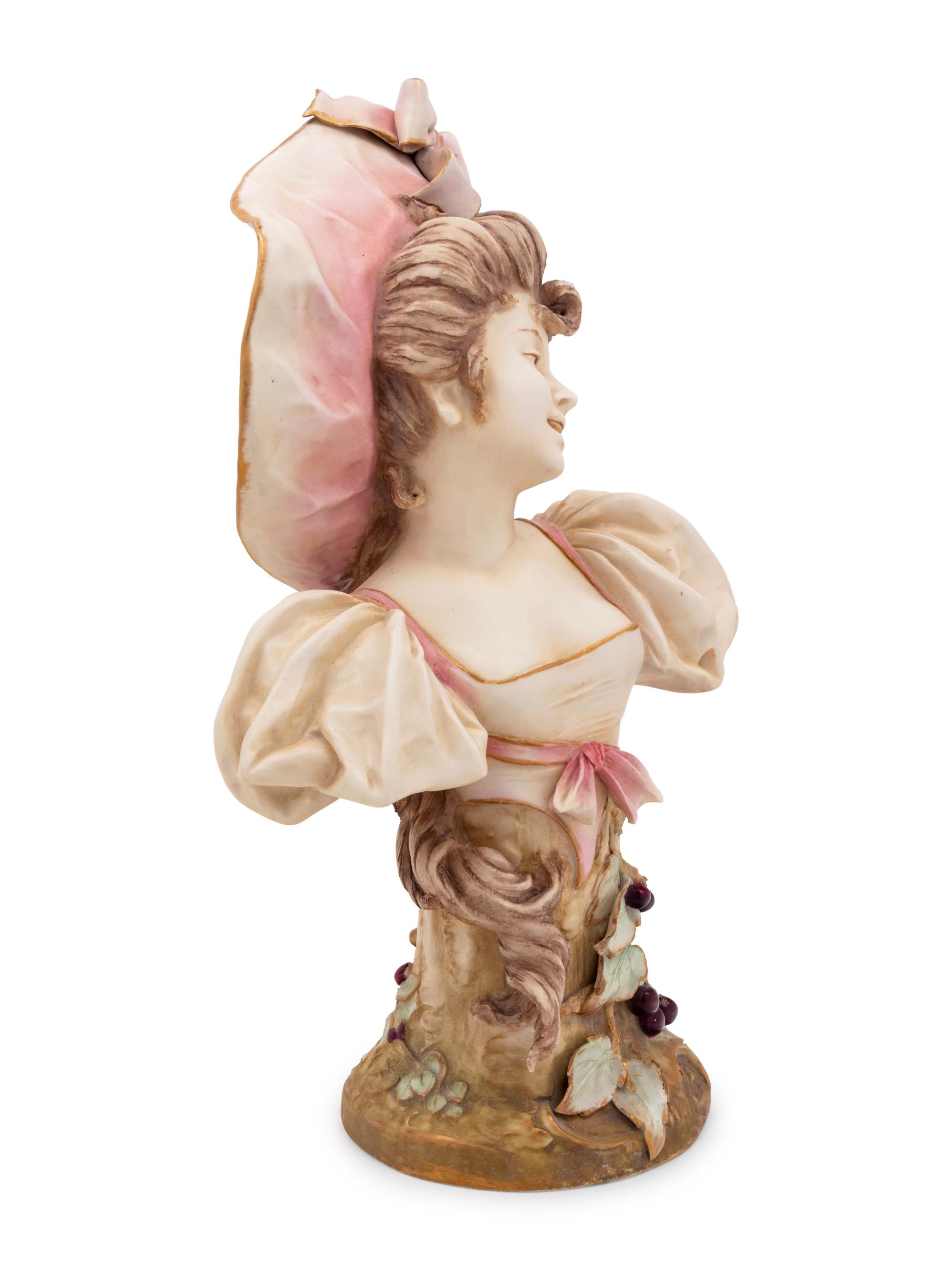 A Teplitz Pottery Bust