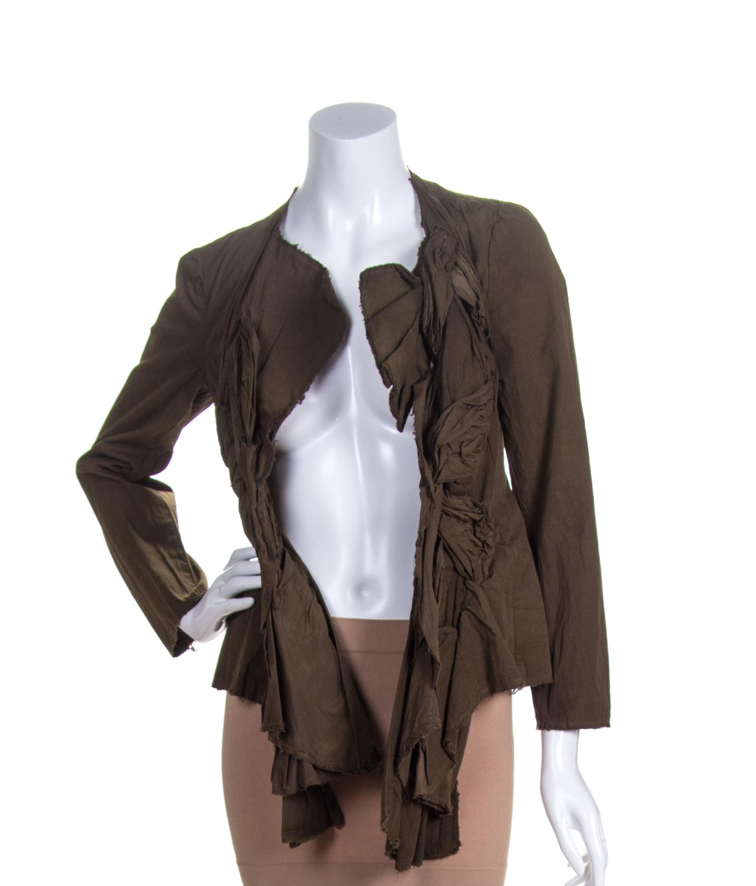 A Comme des Garcons Olive Cotton Jacket, Size S.