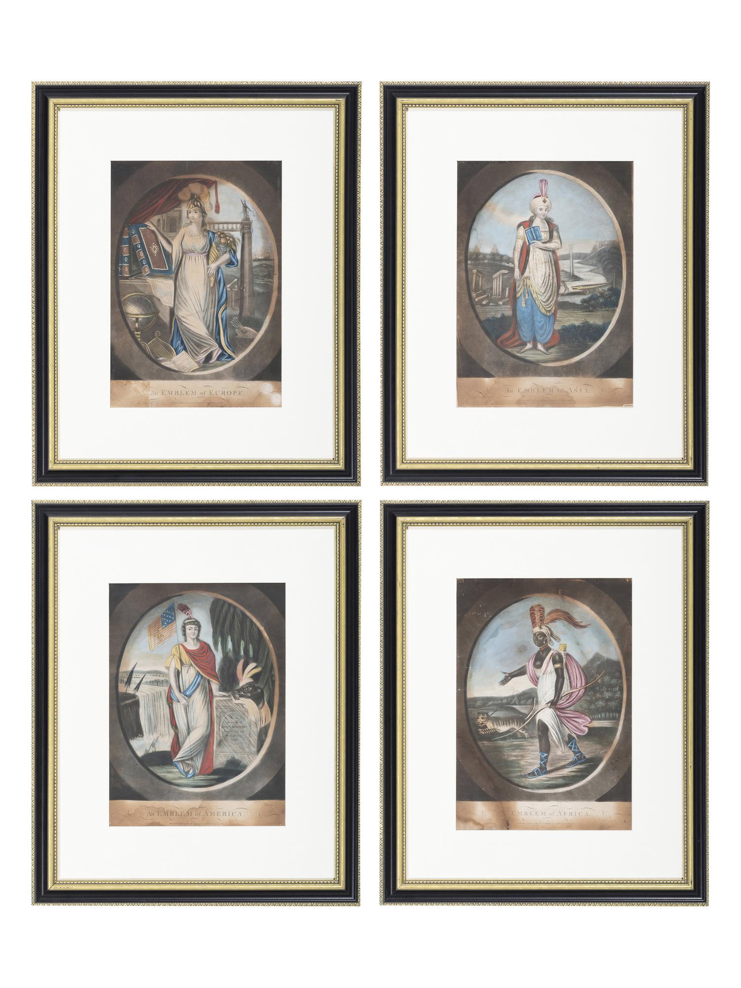Four Allegorical Prints of the Continents