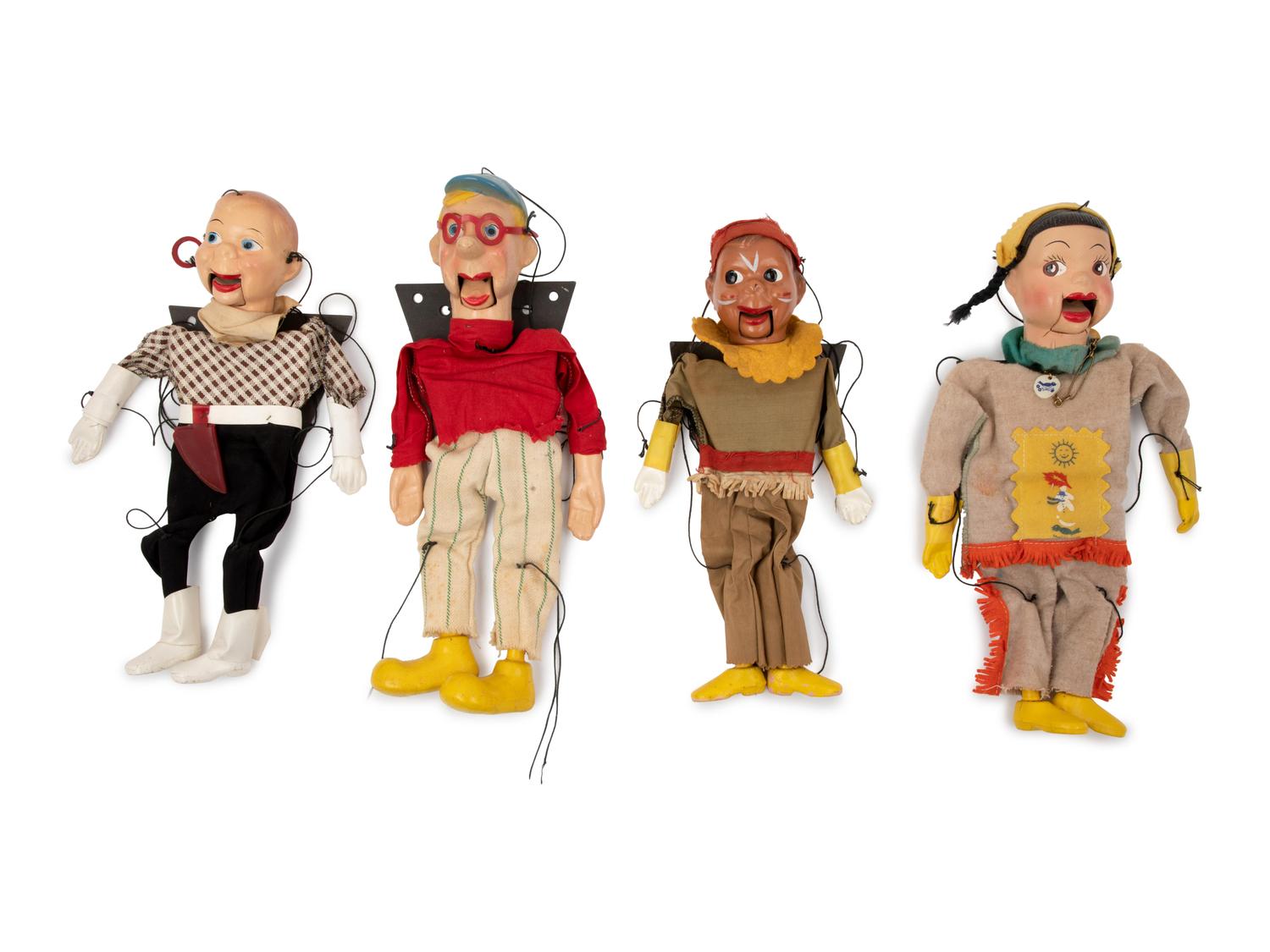 A "Howdy Doody" Marionette and Three Other Marionettes