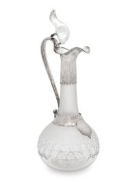 A Victorian Silver-Plate and Cut Glass Presentation Claret Jug of Rowing Interest