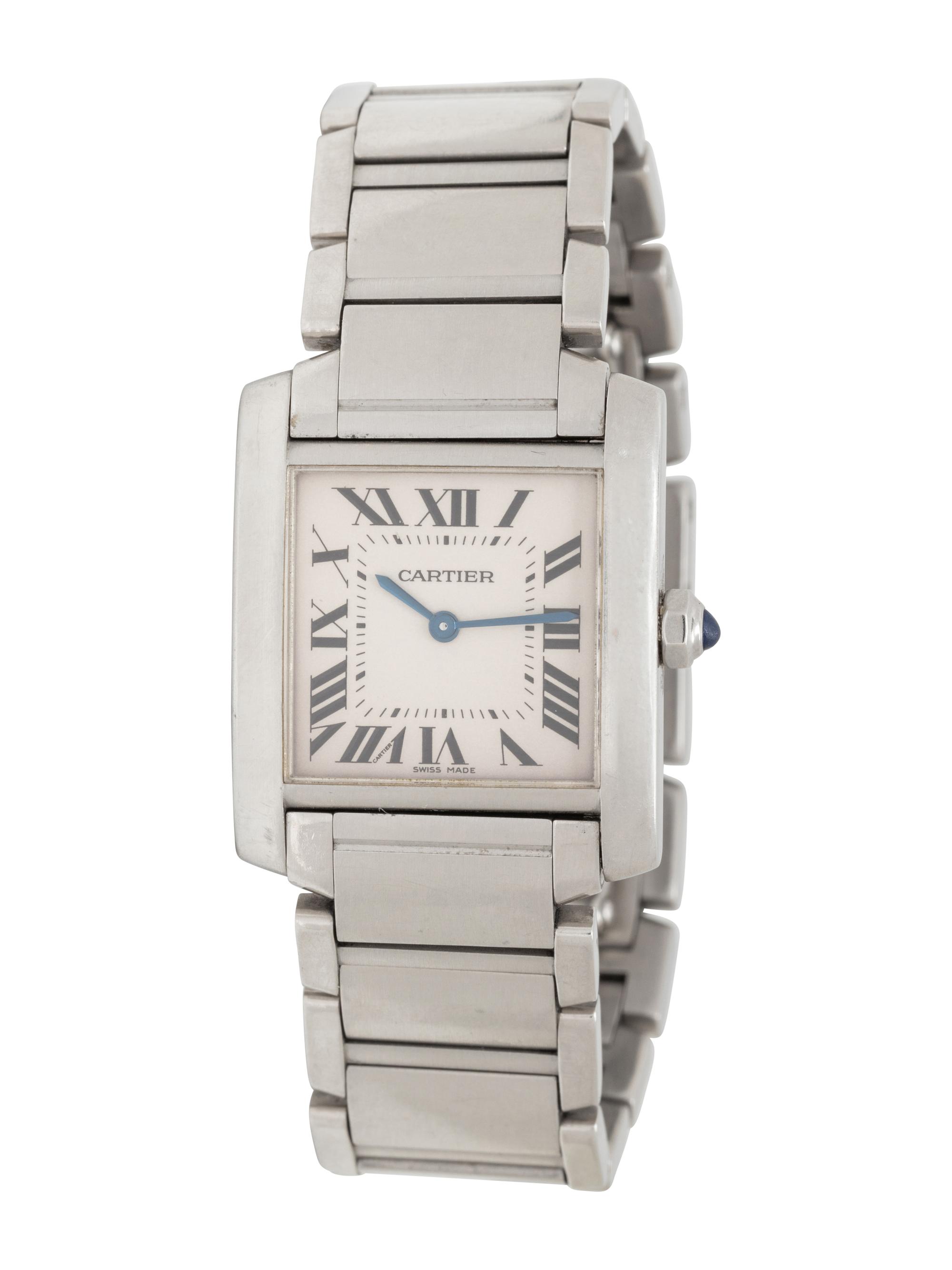 CARTIER, STAINLESS STEEL 'TANK FRANÇAISE' WATCH
