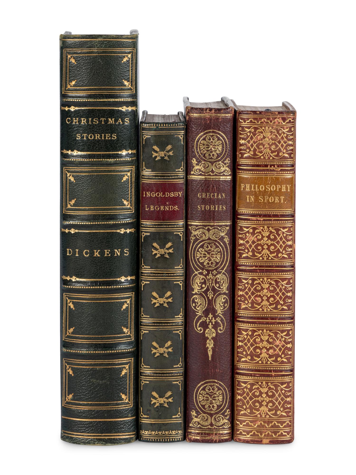 [FORE-EDGE PAINTINGS]. A group of 4 mid-to-late-19th-century works, comprising: