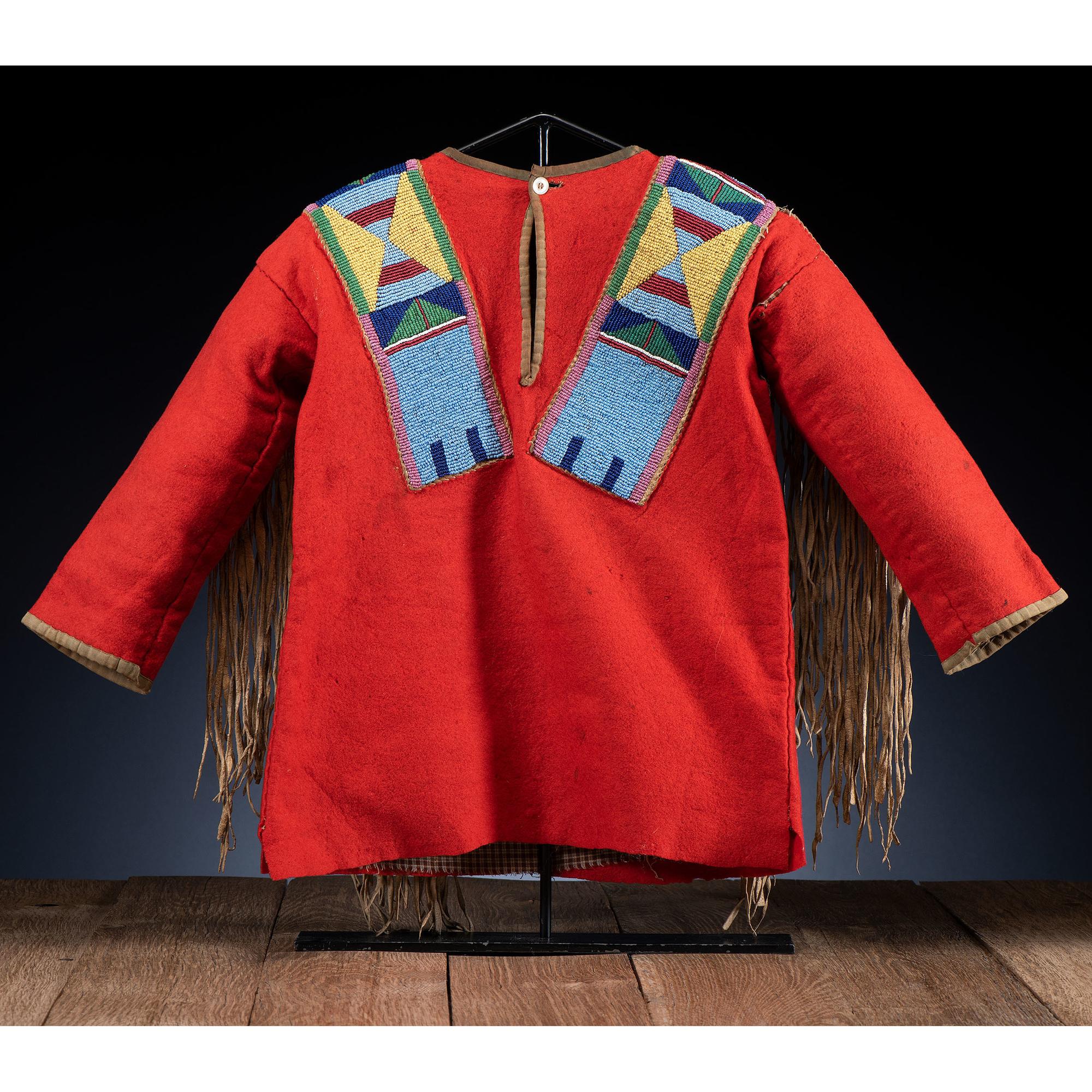 Apsáalooke (Crow) Child's Beaded Wool Shirt