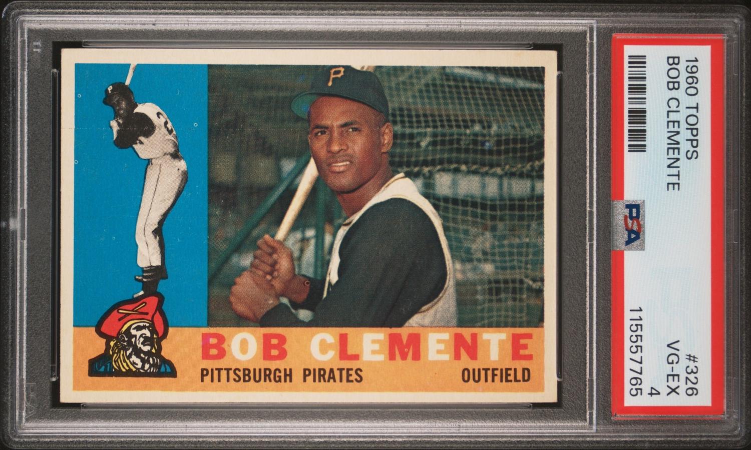 A 1960 Topps Roberto Clemente Baseball CardNo. 326 (PSA 4 VG-EX) from The Collection of David Eisenhower