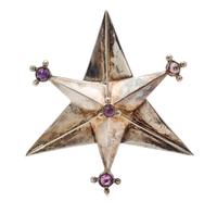 A Sterling Silver and Amethyst Brooch, William Spratling, Circa 1940-46, 16.00 dwts.